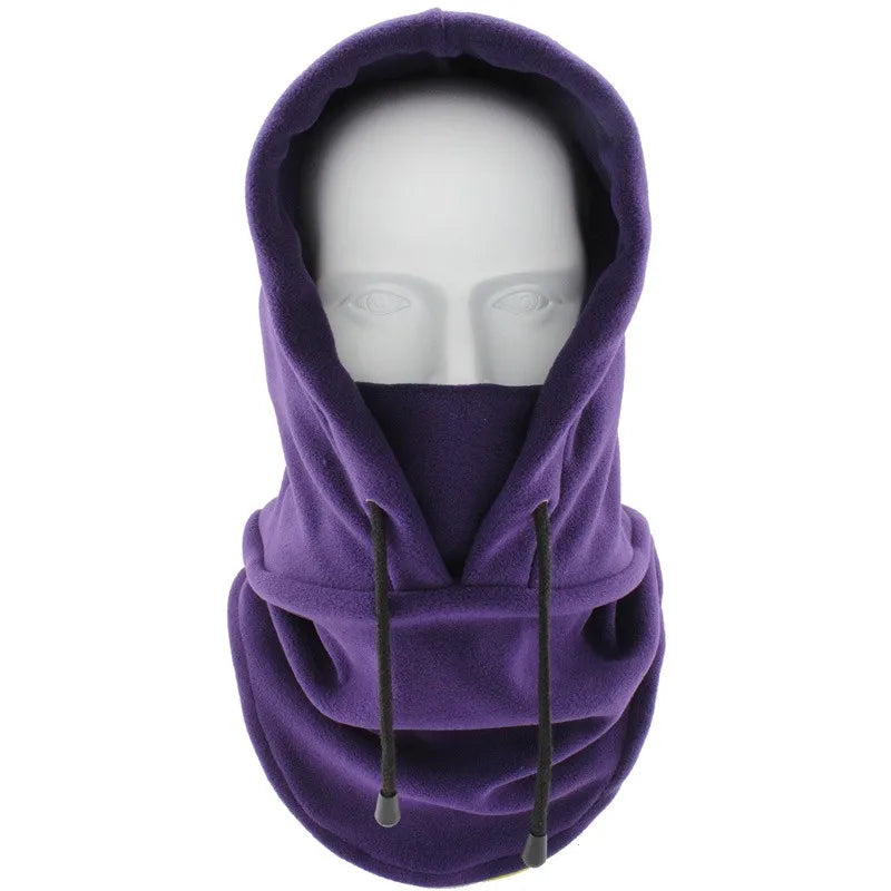Thermal Fleece Balaclava Hat Hooded Neck Warmer Cycling Face Mask Outdoor Winter Skiing Sport Face Mask Men Cycling Masked Caps Pi-Mart