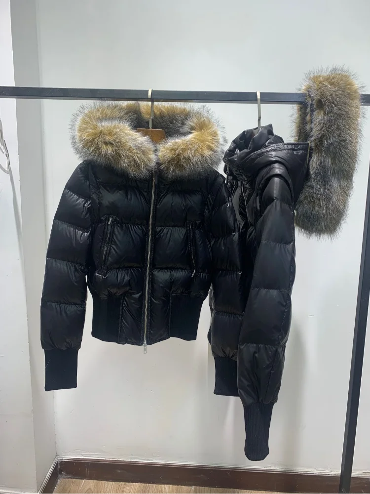 Y2K Retro Slim Women's Autumn and Winter Title Seamed Cotton Jacket Faux Fur Collar Long Sleeve Jacket 2025 New Jacket LadyShow.Store