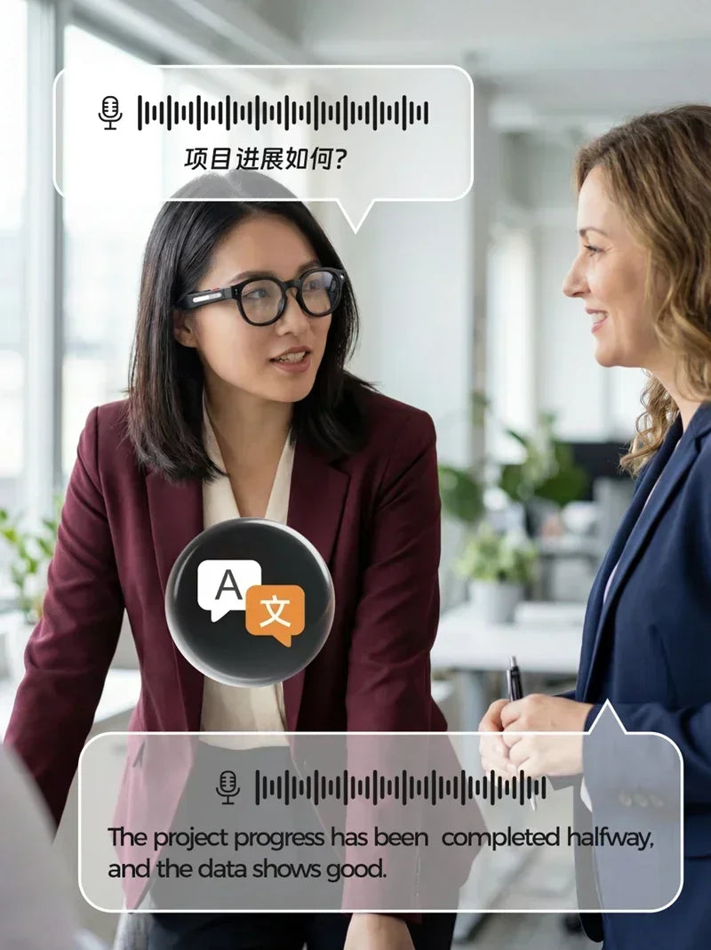 Lenovo AI Smart Glasses 8MP HD Camera 4K Shooting Image Conversation Translation Listening To Music Smart Glasses 2026 New Pi-Mart