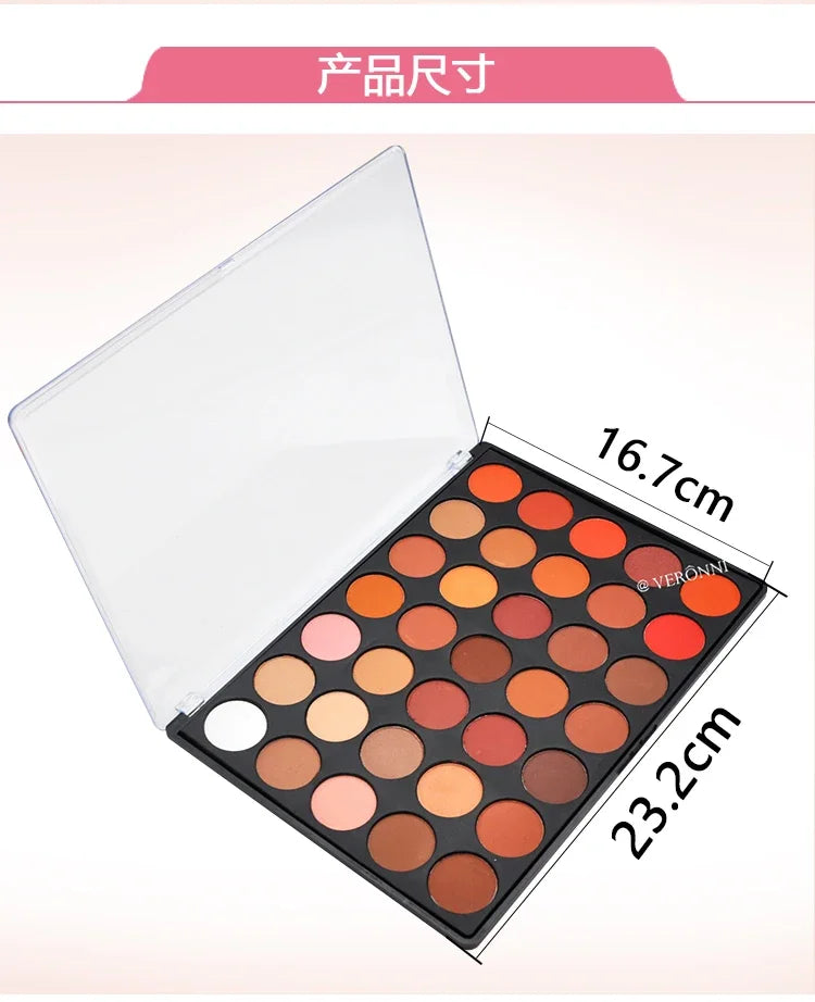 35 Color Eyeshadow Tray Daily Makeup Matte Lasting Nightclub Eyeshadow Pearl Fine Shimmer Waterproof Is Not Easy To Faint Pi-Mart