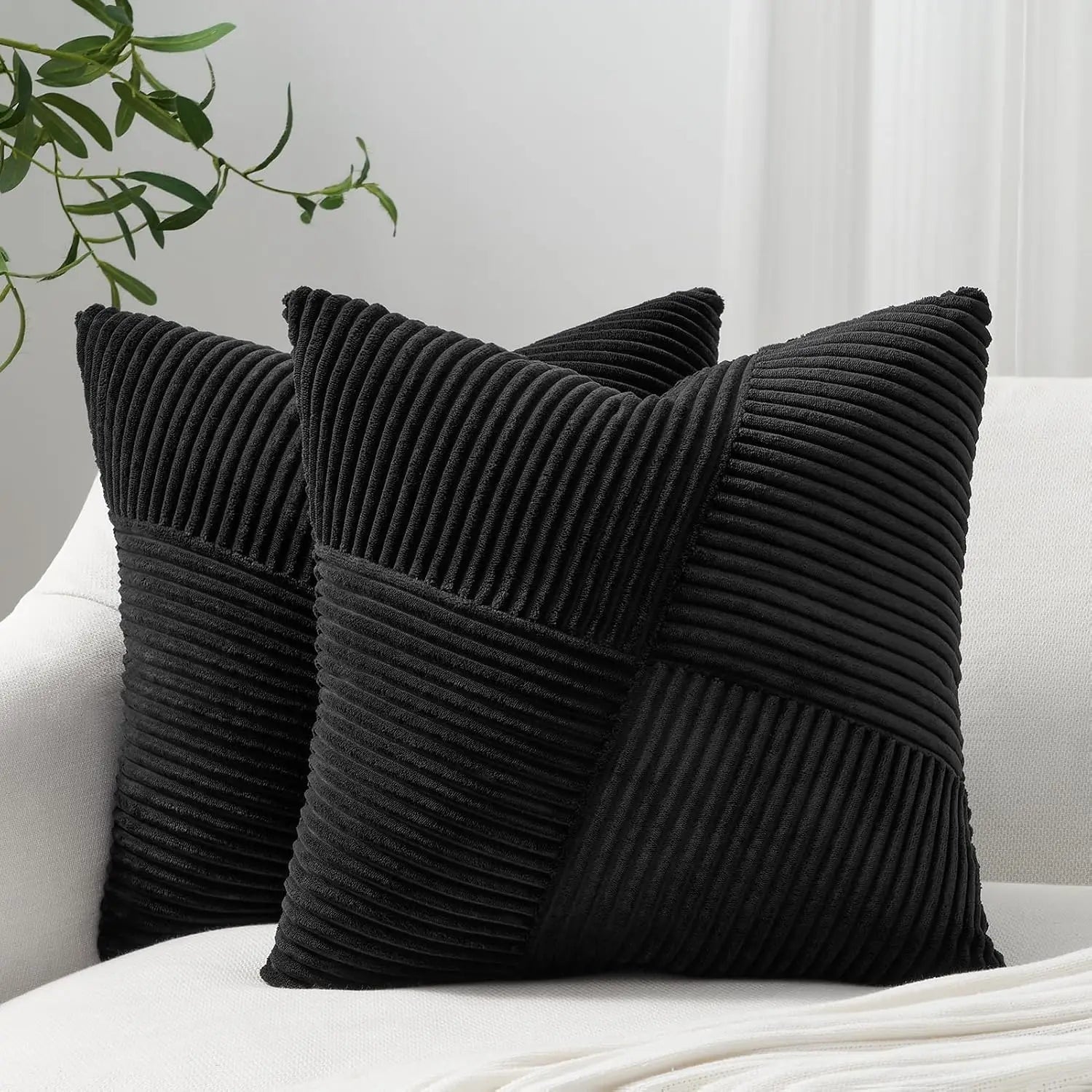 2025 New Spring Decorative Throw Pillow Covers Corduroy Boho Windmill Textured Cushion Cover 45x45CM Pillowcases Home Decor Pi-Mart