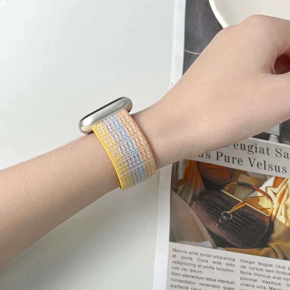 Nylon Sport loop Strap For Apple Watch Band 44mm 42/40mm 45mm  38/41mm pride Bracelet iwatch Ultra2 49mm Series 9 8 se 7 6 5 4 3 LadyShow.Store