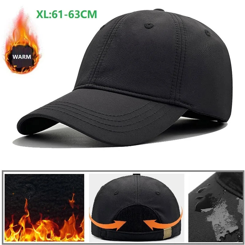 Waterproof Windproof Winter Warm Knit Beanie Fishing Hat Cap, Slouchy Soft Black Headwear Great for Winter Ski Walking Running Pi-Mart