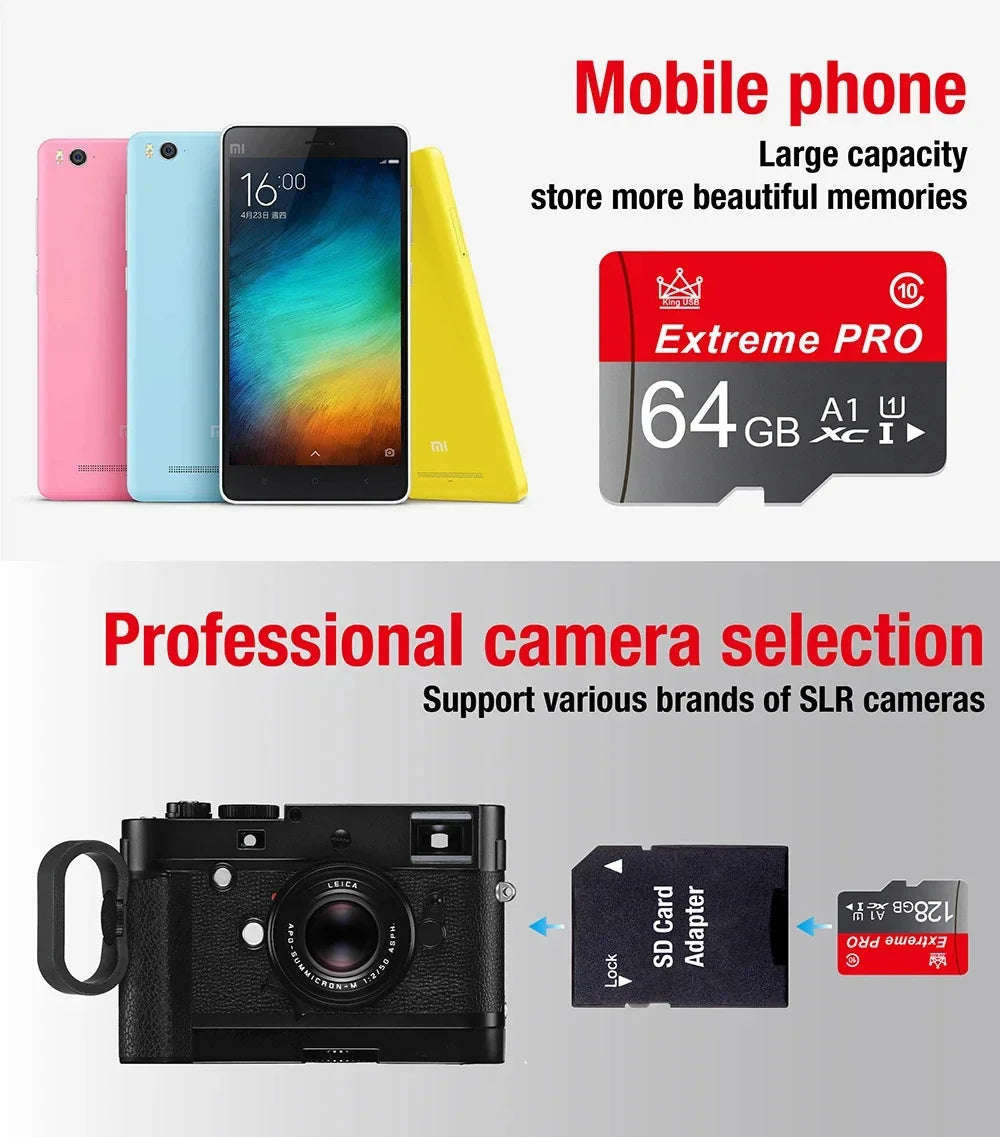 Ultra Memory Card 128GB 32GB 64GB 256GB 16G 400GB SD/TF Flash Card mini SD 32 64 128 gb TF CARD for Phone Speakers Robot Pi-Mart