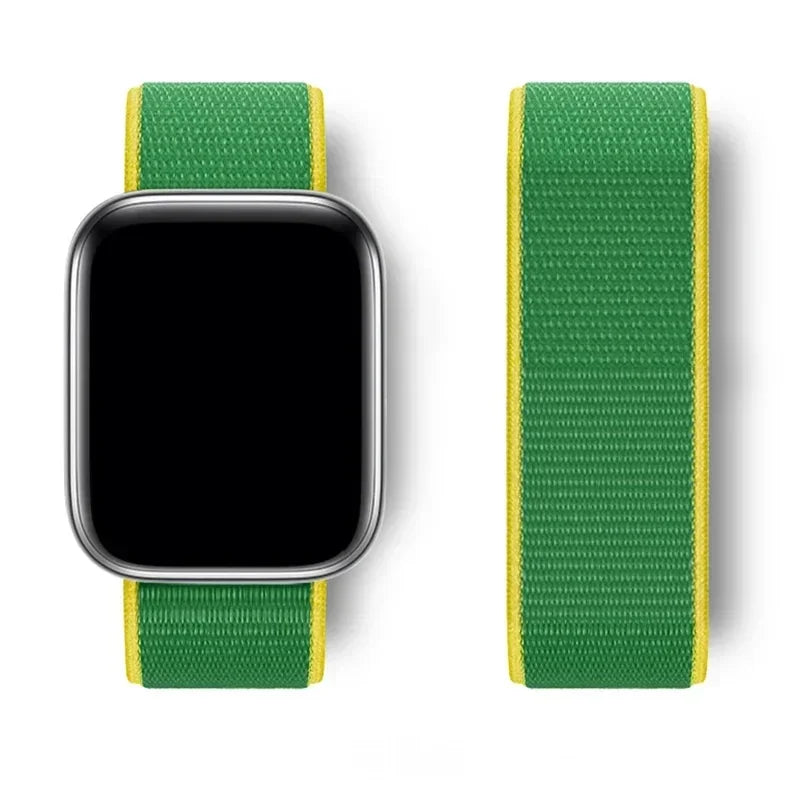Nylon Sport loop Strap For Apple Watch Band 44mm 42/40mm 45mm  38/41mm pride Bracelet iwatch Ultra2 49mm Series 9 8 se 7 6 5 4 3 LadyShow.Store