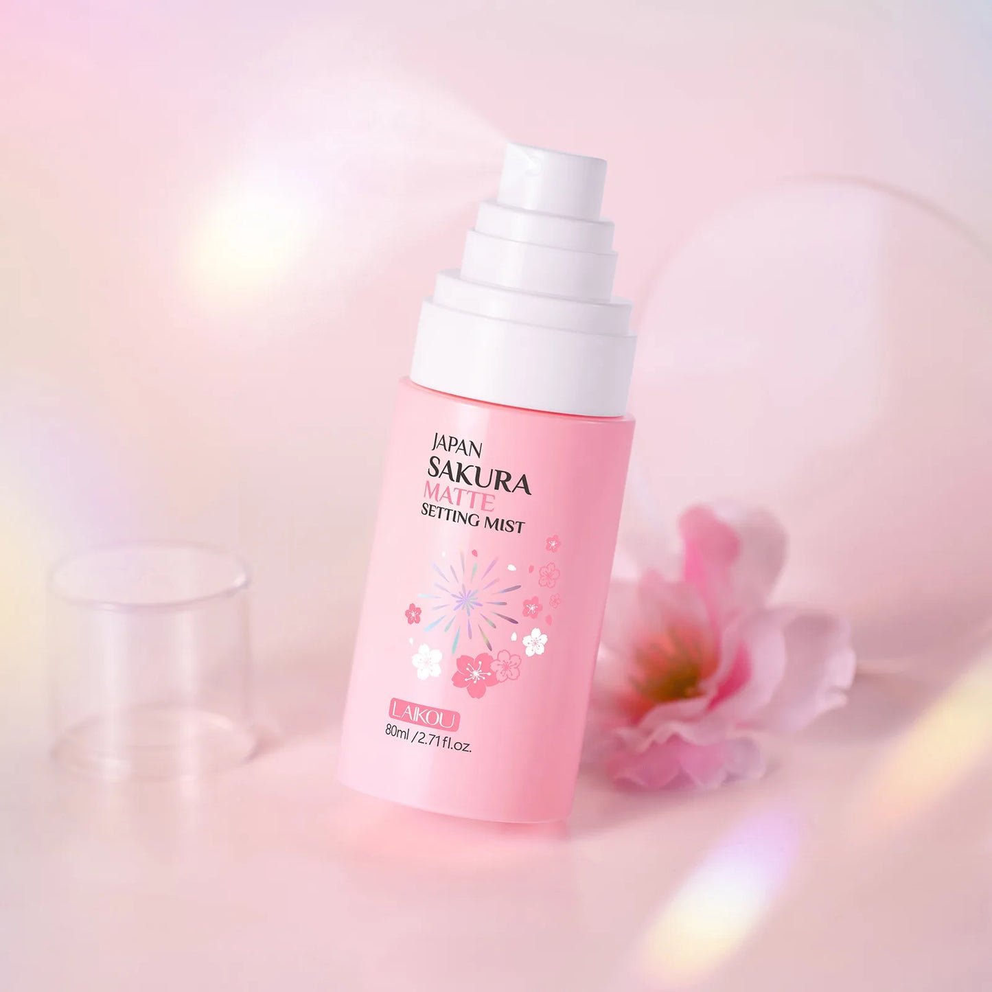 Sakura Matte Setting Spray 80ml Long Lasting Makeup Fixer Moisturizing Oil Control Non Sticky Face Mist For All Day Fresh Look Pi-Mart