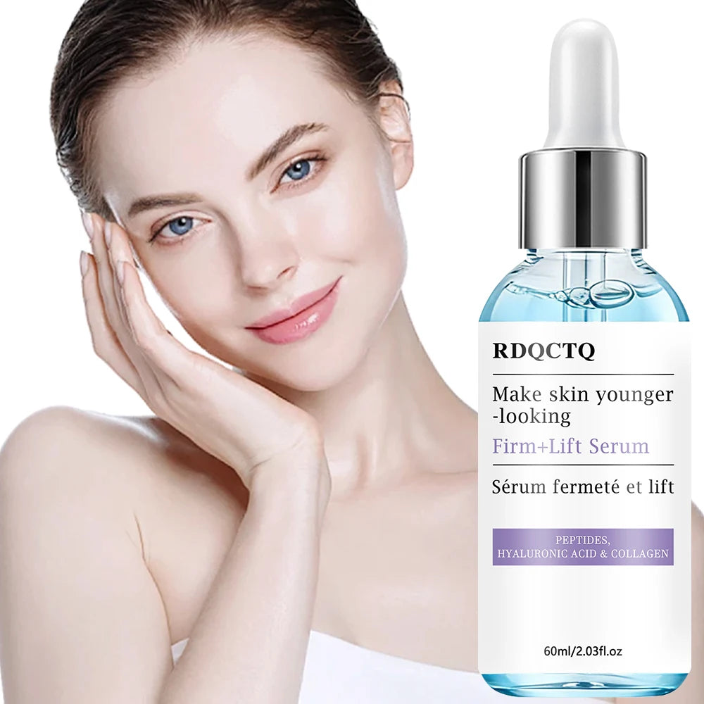 Face Serum with Peptides Hyaluronic Acid Collagen Hydrating Facial Treatment for Smooth Skin Texture & Elasticity Enhancement Pi-Mart