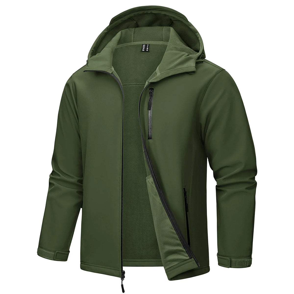 TACVASEN Hooded Softshell Jacket Mens Waterproof Rain Jacket Fleece Lined Work Jacket Outdoor Trekking Hiking Windbreaker Male Pi-Mart