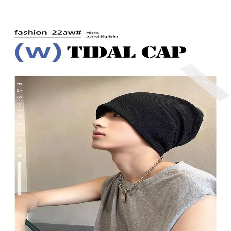 Casual Keep Warm Thin Knit Hat Cute Outdoor Cold Cap Ear Protection Warm Stack Hat For Men Women Pi-Mart