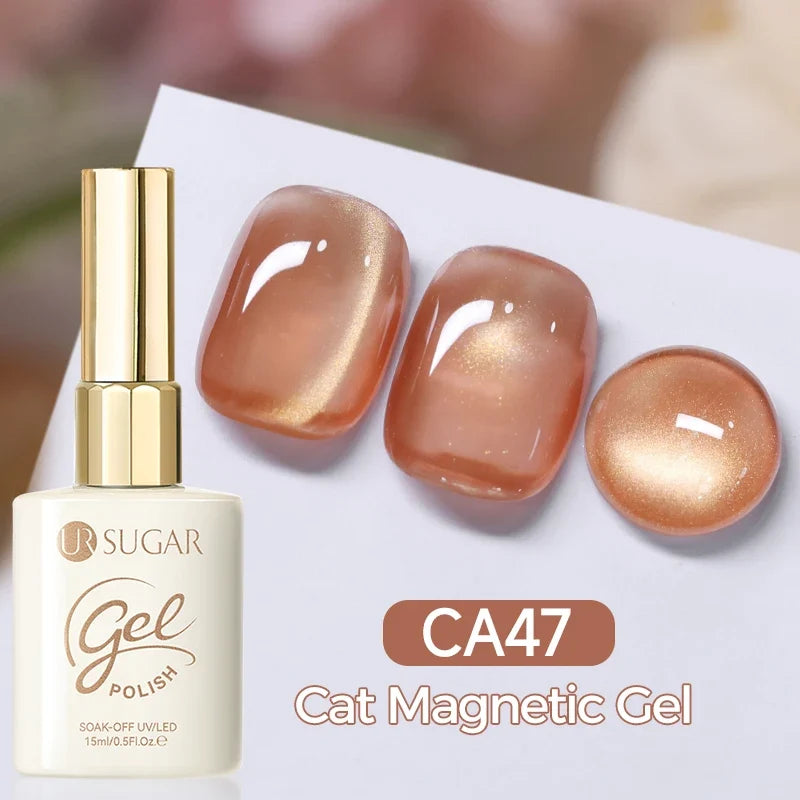 UR SUGAR 15ml Cat Magnetic Gel Nail Polish 30 Colors Semi Permanent Magnetic Gel UV/LED Soak Off Painting Vanrish Design Tri Light Beauty