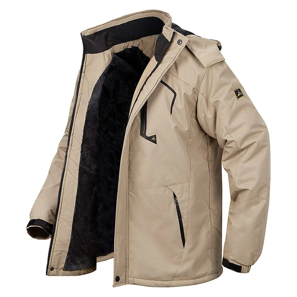 Men's Winter Parkas Outdoor Jacket Thicken Fleece Warm Waterproof Windbreaker Ski Jackets Climb Men Thick Coat Hot Sale Pi-Mart