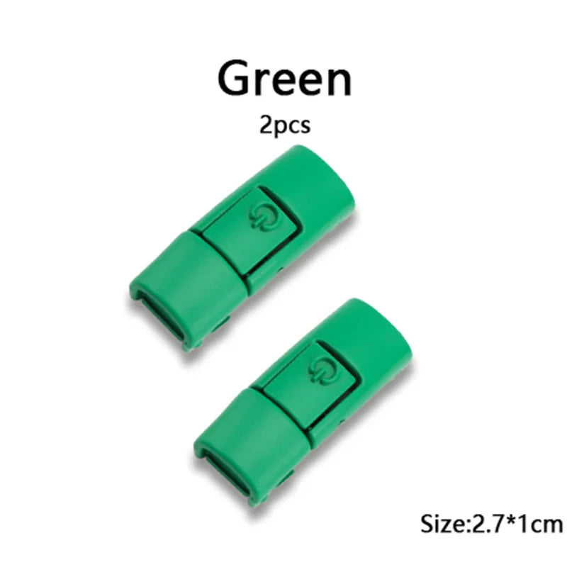 New Colorful Shoelaces Press buckle Metal Shoelace Clip Press Lock Kids Adult Shoes Accessories AF1 Sneaker Kits Metal Laces Tip LadyShow.Store