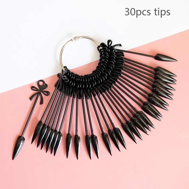 80/50/20pcs Nail Display Sticks Nail Swatch False Nail Tips Nail Gel Polish Practice Clear Display Board for Nail Art Tools Tri Light Beauty