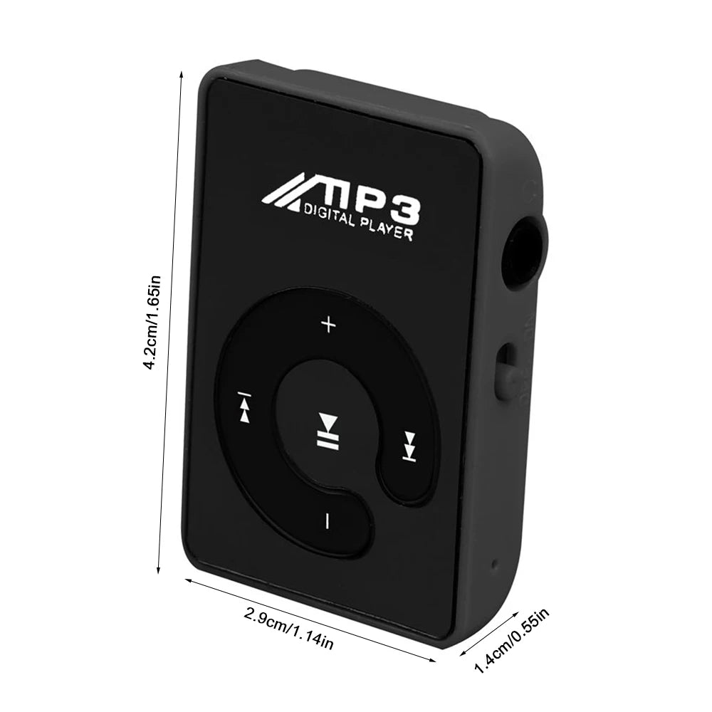 C Key Portable HiFi Mini Clip USB MP3 Player Walkman Music Support Micro TF Card Expandable Up To 16GB Outdoor Sports Walkman Pi-Mart
