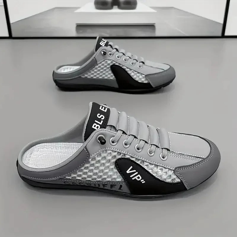 Men's Fashion Soft-soled Half Slippers Summer Men Trendy Bottom Casual Shoes Soft Sole Sneakers Zapatos De Hombre Plus Size 48 Pi-Mart