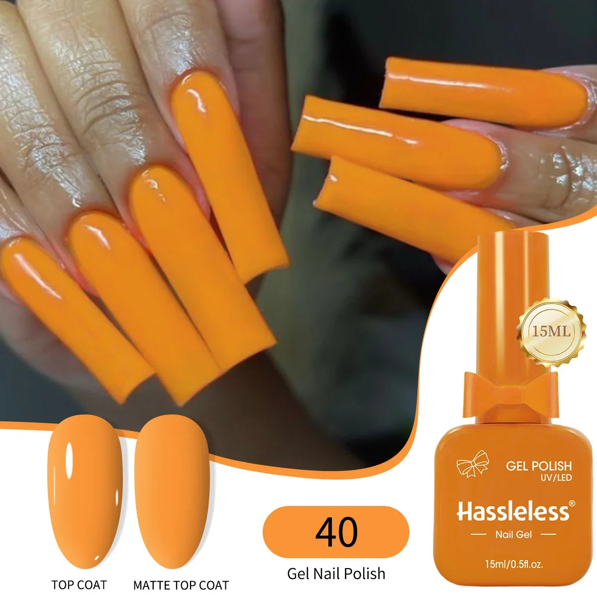 Single-use 15ml gel nail polish, convenient for home or salon manicures, easy to remove. Tri Light Beauty