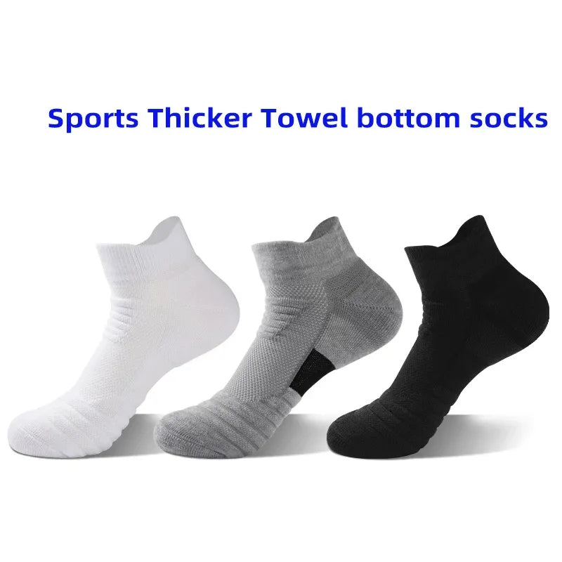 1/3 Pairs Anti-slip Football Socks Men Cotton Sock Short Long Tube Soccer Basketball Sport Socks Breathable Deodorous Sock 39-45 Pi-Mart
