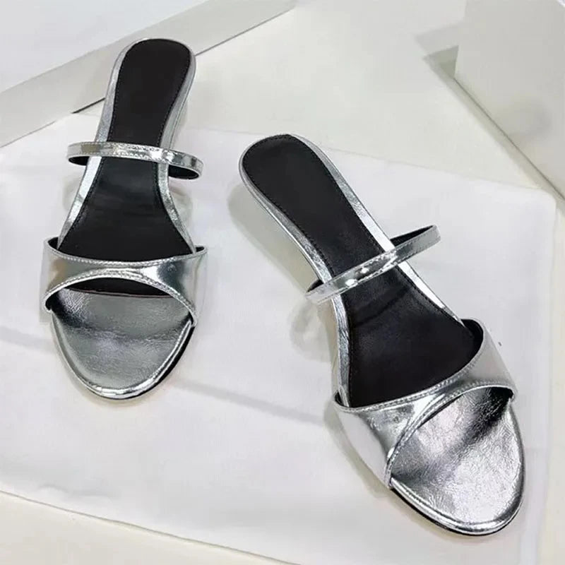 JOZHAMTA Size 34-43 Women Real Leather Casual Flats Slippers Comfort Slides Sandals Soft  Fashion 2025 Daily Home Outdoor Pi-Mart