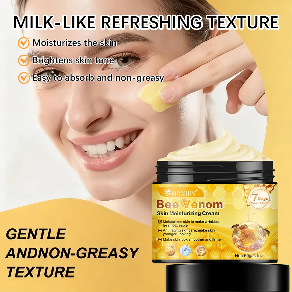 SUYARUN Bee Venom Moisturizing Cream Anti-Aging Face Care | Deep Hydration & Firming Natural Anti-Wrinkle Skincare for All Skin. Pi-Mart