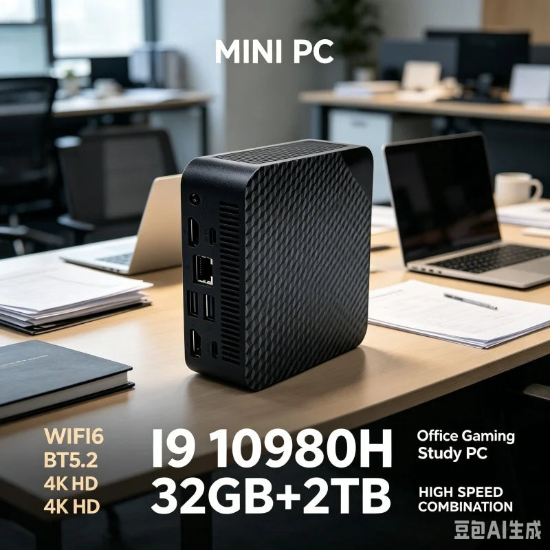 Compact Mini Gaming PC Intel i9 10980HK 16GB 32GB RAM 1TB 2TB SSD 4K HD Home Office Desktop Device Pi-Mart