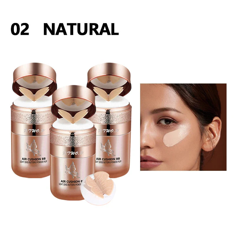 Air Cushion BB Cream Butterfly Powder Puff Moisturizing Foundation Concealer Whitening Oil-control Waterproof Makeup Cosmetics LadyShow.Store