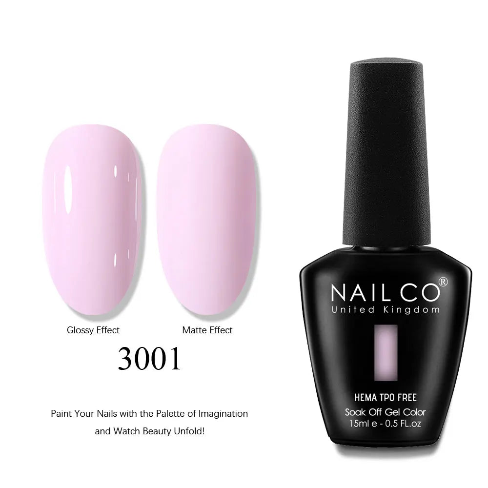 NAILCO 15ml Nails Art Gel Lack Polish Summer Hybrid Nail Varnish Manicure UV Top Coat Base HEMA TPO FREE Esmalte Nail Gel Polish Tri Light Beauty