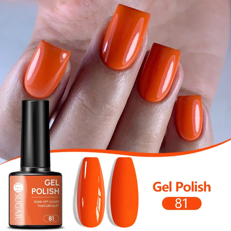 UR SUGAR 7ML Nail Gel Fresh Macaron 107 Colors All For Manicure Semi Permanent Soak Off LED UV Long-Lasting Nail Art Varnish Tri Light Beauty