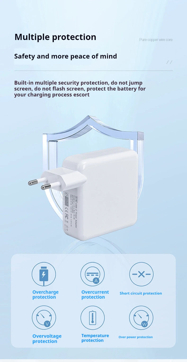 30W 61W 87W 96W USB C PD Charger Power Ac Adapter for MacBook Pro16 15 13 Inch New Air 13 Inch 2020/2019/2018 Works with Type C Pi-Mart