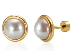 Shiny Zircon Hoop Earrings for Women Trendy Golden Stainless Steel Circle Earring Jewelry Pendientes Pi-Mart