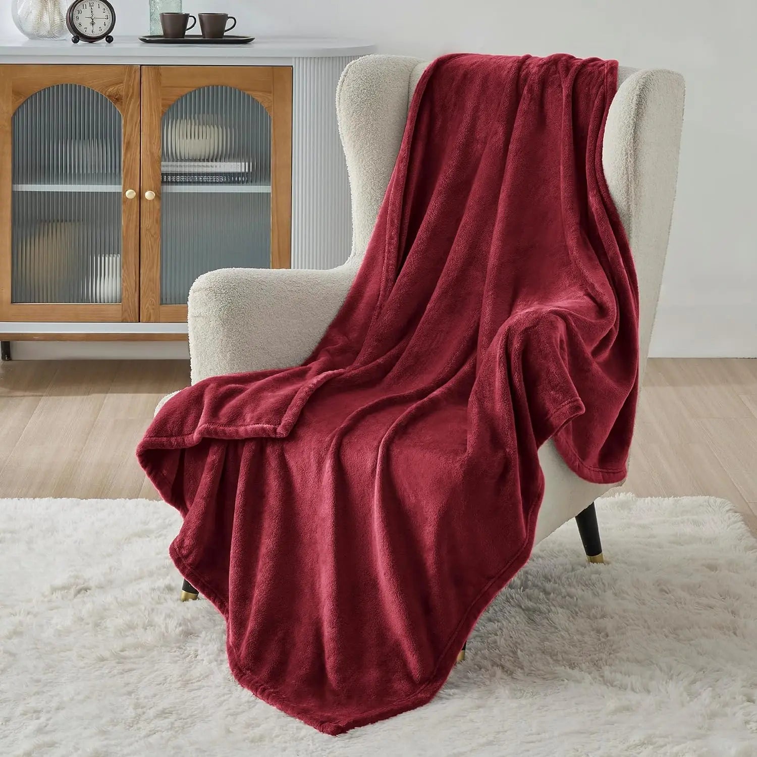Fleece Blanket Queen Blanket Black - Bed Blanket Soft Lightweight Plush Fuzzy Cozy Luxury Microfiber Pi-Mart