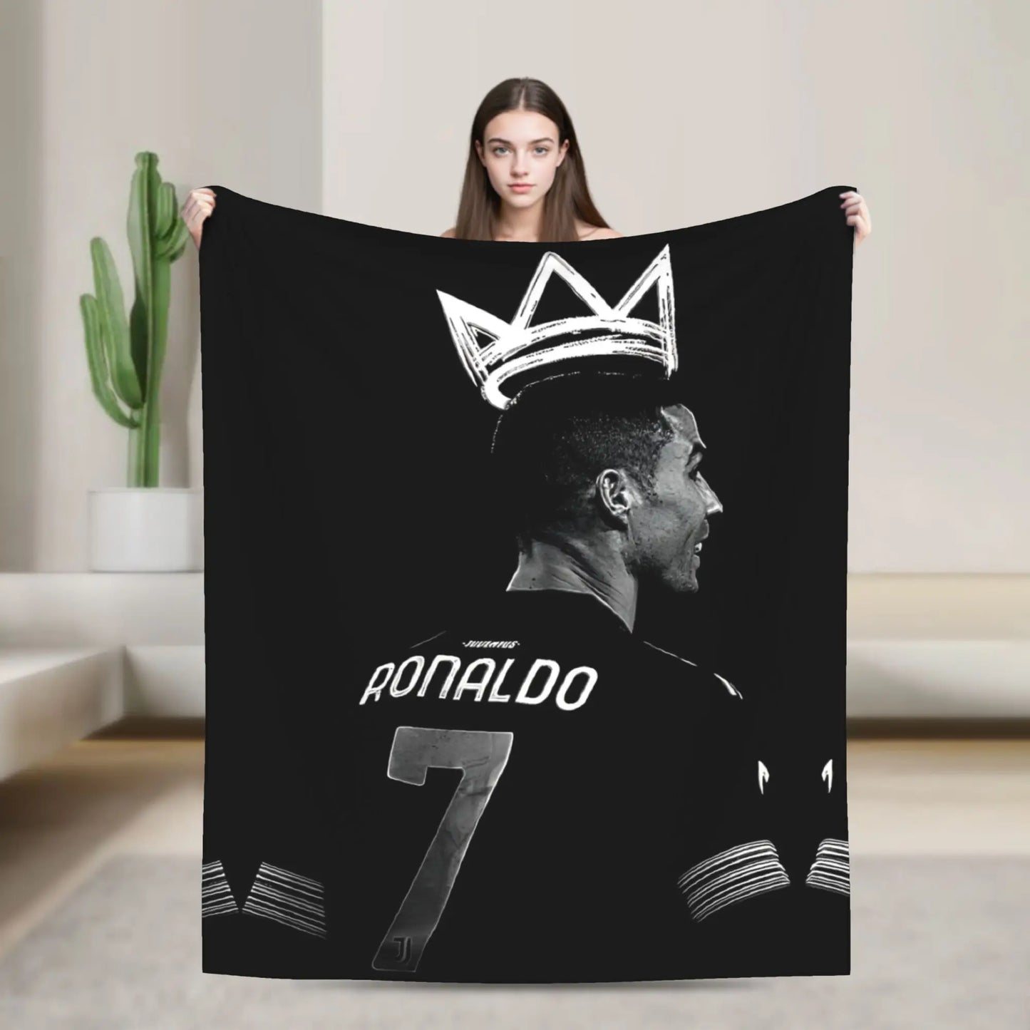 CR7  Football Soccer Blanket Ronaldos Flannel Funny Warm Throw Blanket for Bedding Lounge Decoration Pi-Mart