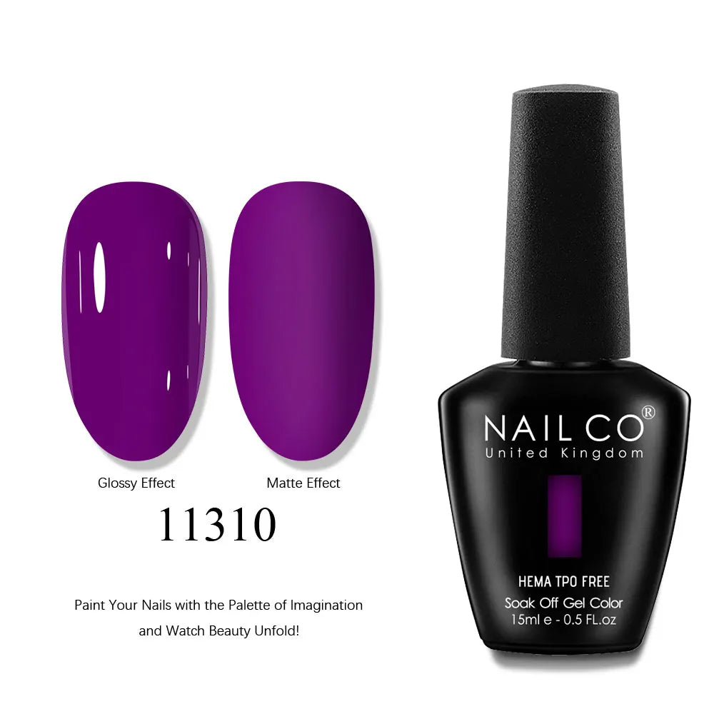 NAILCO 15ml Nails Art Gel Lack Polish Summer Hybrid Nail Varnish Manicure UV Top Coat Base HEMA TPO FREE Esmalte Nail Gel Polish Tri Light Beauty