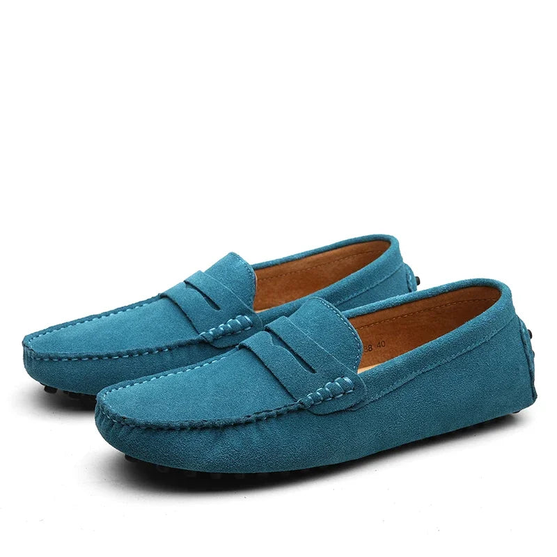 Men Casual Shoes Fashion Men Shoes Handmade Suede Genuine Leather Mens Loafers Moccasins Slip On Men's Flats Male Driving Shoes Pi-Mart