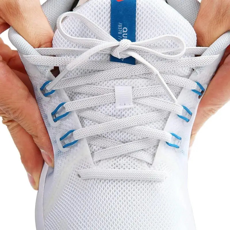Elastic Laces Sneakers Classic Elastic Shoelaces 6mm Width Flat Shoelace for Kids Adults Shoe laces Rubber Bands for Shoes Pi-Mart