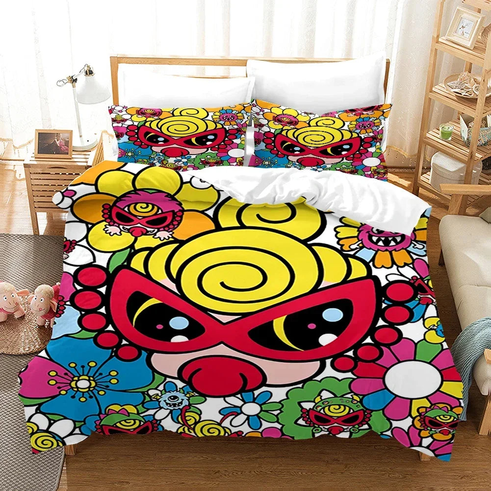 3D Hysteric-Mini Duvet Cover with Pillow Cover Bedding Set Single Double Twin Full Queen King Size Bed Set for Bedroom Decor Pi-Mart