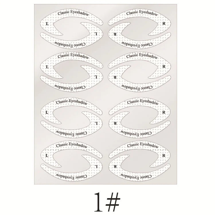4 Sheets Quick Stencils Eyeliner Eye Makeup Shaping Auxiliary Stickers Eyeshadow Eyebrows Styling Drawing Template Guide Card Pi-Mart
