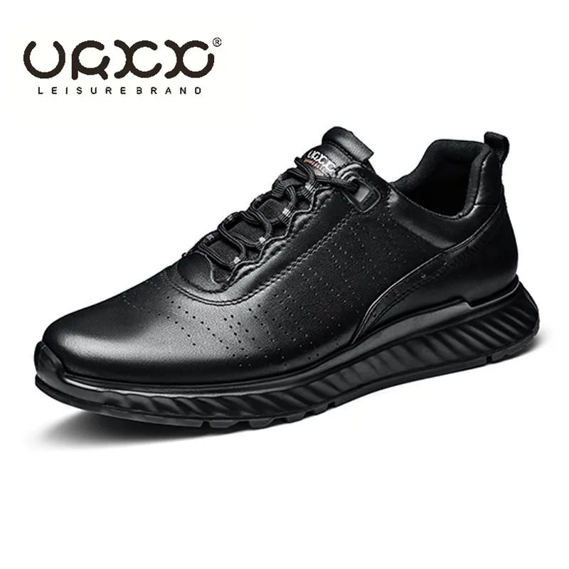 Genuine Leather Treking Shoes Mens Casual Shoes Business Brand Male Footwear Soft Comfortable Walk Sneakers Pi-Mart