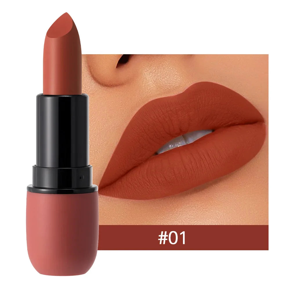 6-Color Matte Lipstick: Velvet Lip Color, Smooth, Waterproof, Long-Lasting Color Lip Makeup LadyShow.Store