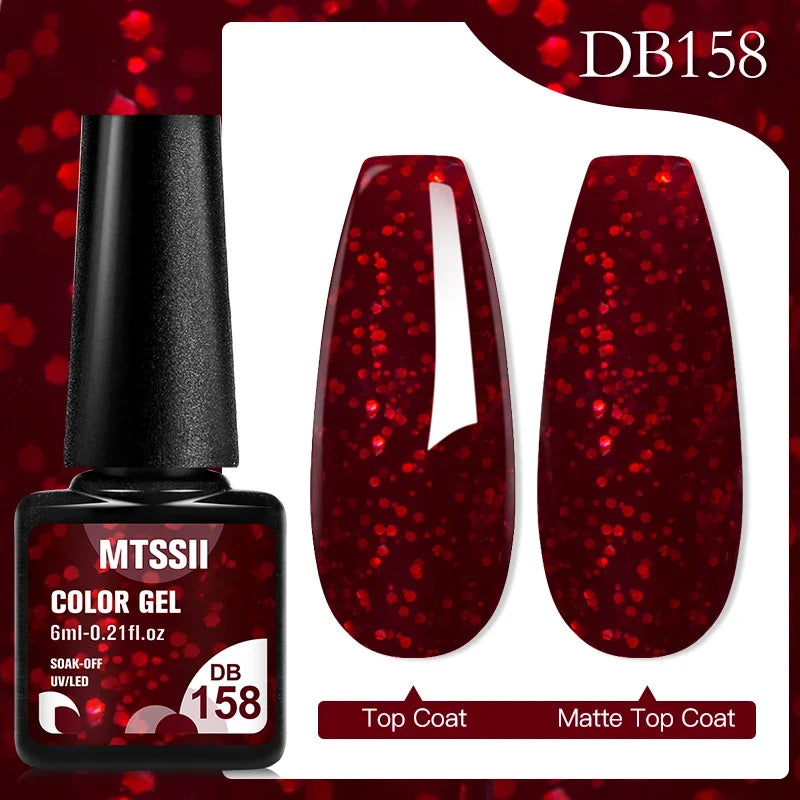 Mtssii 6ML Chocolate Color Gel Nail Polish Brown Semi Permanent UV Gel Autumn Winter Popular Soak Off Nail Art Gel Varnishes Tri Light Beauty