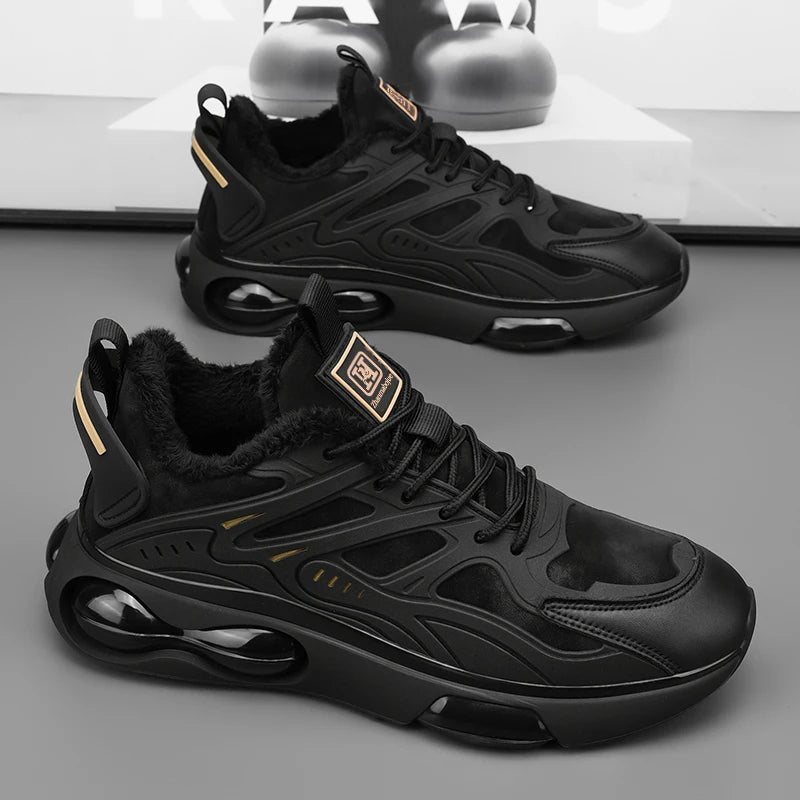 Couples casual sports shoes autumn winter warm plush cotton shoes Men Women fashion outdoor soft sole light racing running shoes Pi-Mart