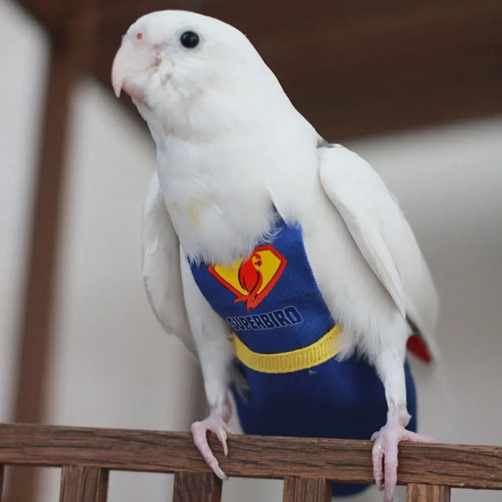 Soft For Parakeet Cockatiel Pigeons Adjustable Leakproof Cloth Parrot Diaper Birds Clothes Birds Flight Suit Parrot Urine Pants Pi-Mart