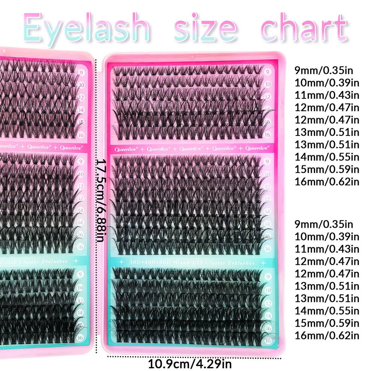 800pcs Cluster False Eyelash, Soft and Durable Design, Suitable for Daily Use, Natural, Everyday, and Voluminous Makeup Effect Pi-Mart