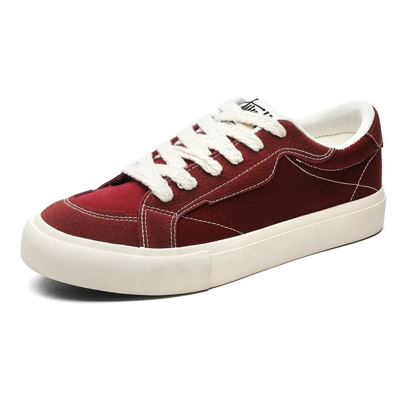 Mens Cowboy canvas Shoes Breathable Trend Mens board Shoes Thick Sole Trend Comfortable student Skateboard Trainers Footwear Pi-Mart