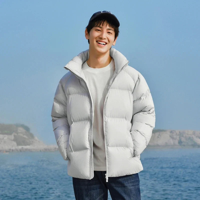 Semir Down Jacket Men Women 2026 Winter New Light Short Coat Three-Proof Thermal Puffer Coat Couple Top Trendy Down Jacket LadyShow.Store
