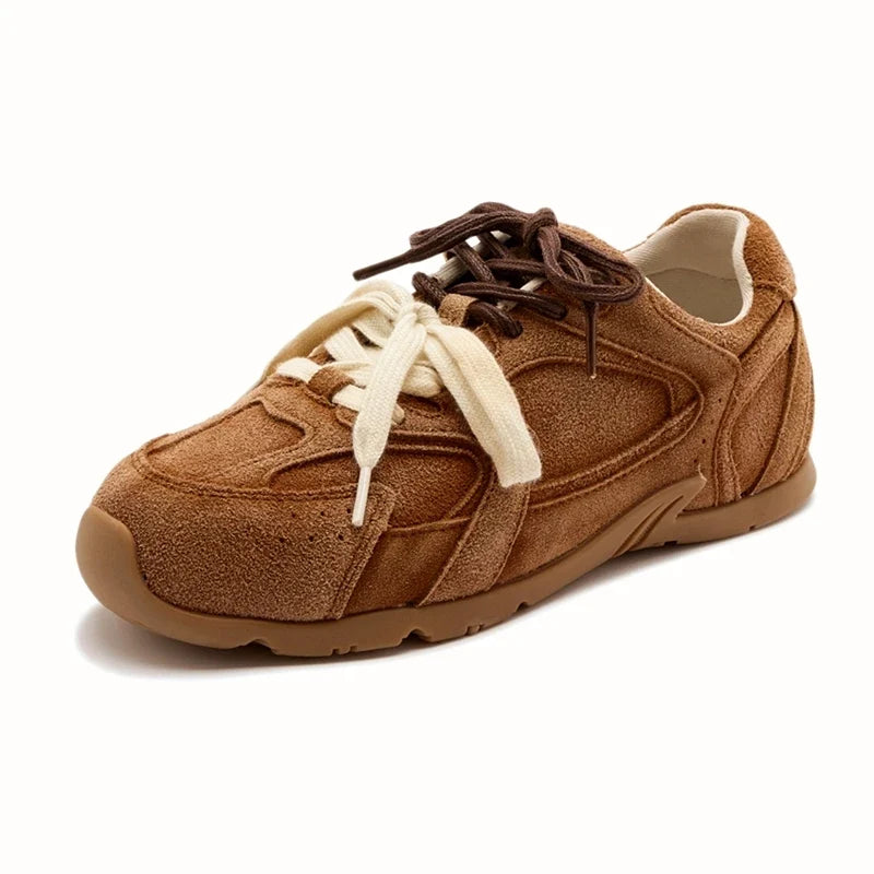 AIYUQI Women Sneakers New Genuine Leather Retro German Training Shoes Women Winter Velvet Fur Flat Casual Shoes Women LadyShow.Store