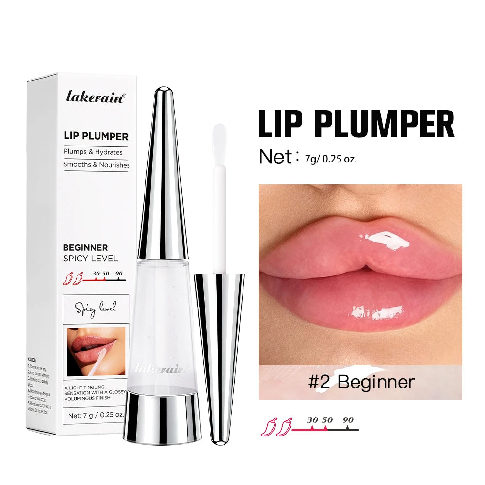 Lakerain Instant Lip Plumper Gloss Oil Lip Long-Lasting Moisturizer Volume Boosting Lip Oil Volumizing & Hydrating Non-Dry Plump Pi-Mart