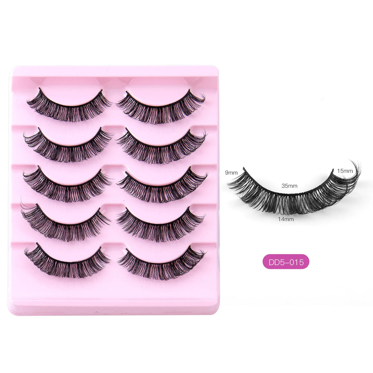 Fashion Russian Strip Lashes 2/5/10 Pairs 3D Mink Lashes Natural Eyelashes Dramatic False Eyelashes Wholesale Eyelash Extension Pi-Mart