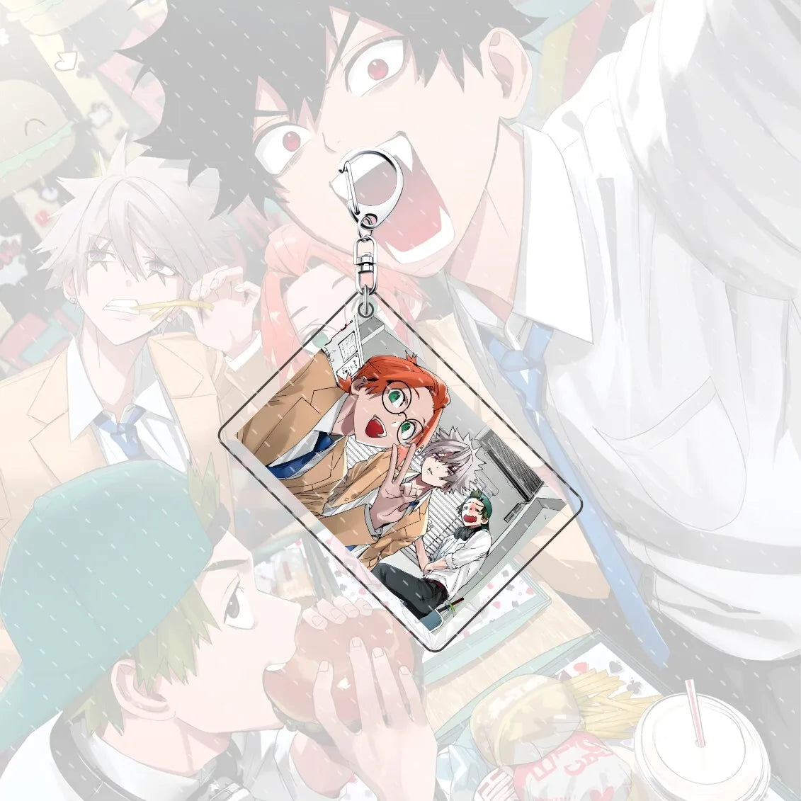 Comic anime Phantom Busters 6 cm acrylic backpack pendant cute keychain decoration collectible gift Pi-Mart