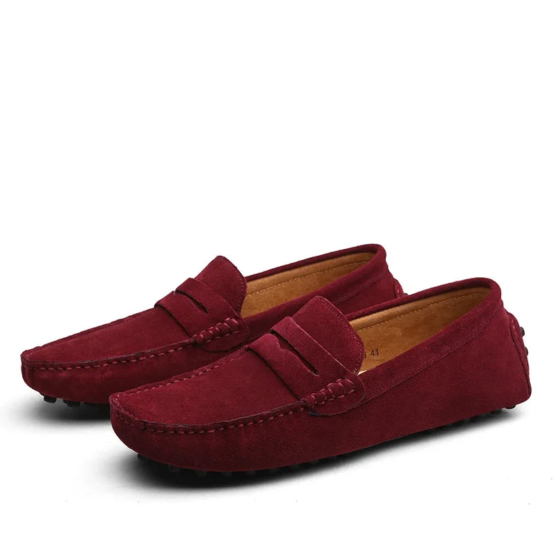 Men Casual Shoes Fashion Men Shoes Handmade Suede Genuine Leather Mens Loafers Moccasins Slip On Men's Flats Male Driving Shoes Pi-Mart