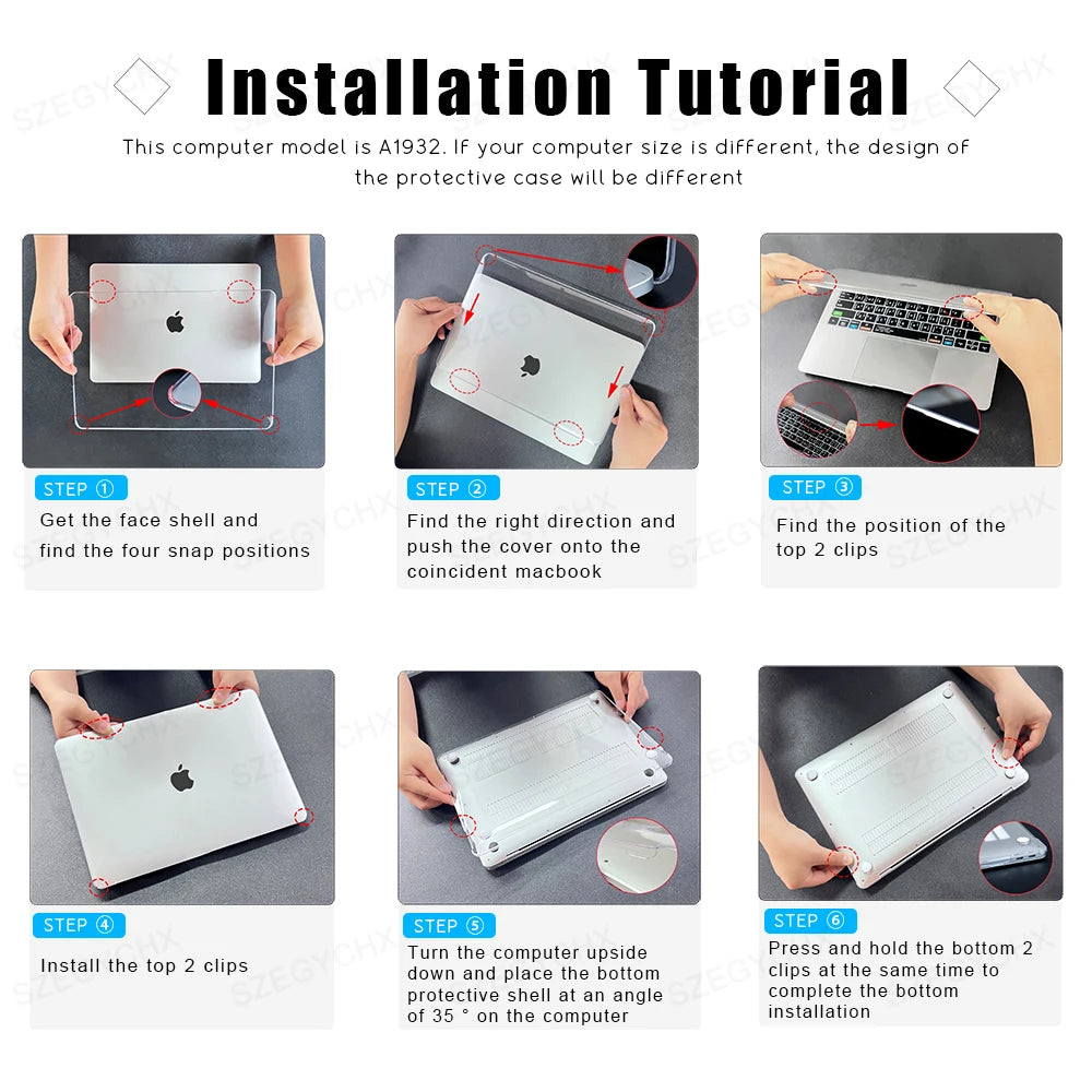 For Macbook Air 13 Case for Laptop accessories Macbook Neo A18 M1 M2 M5 M4 Air 15 Funda Macbook Pro 14 case M3 2026 Pro 16 Cover Pi-Mart